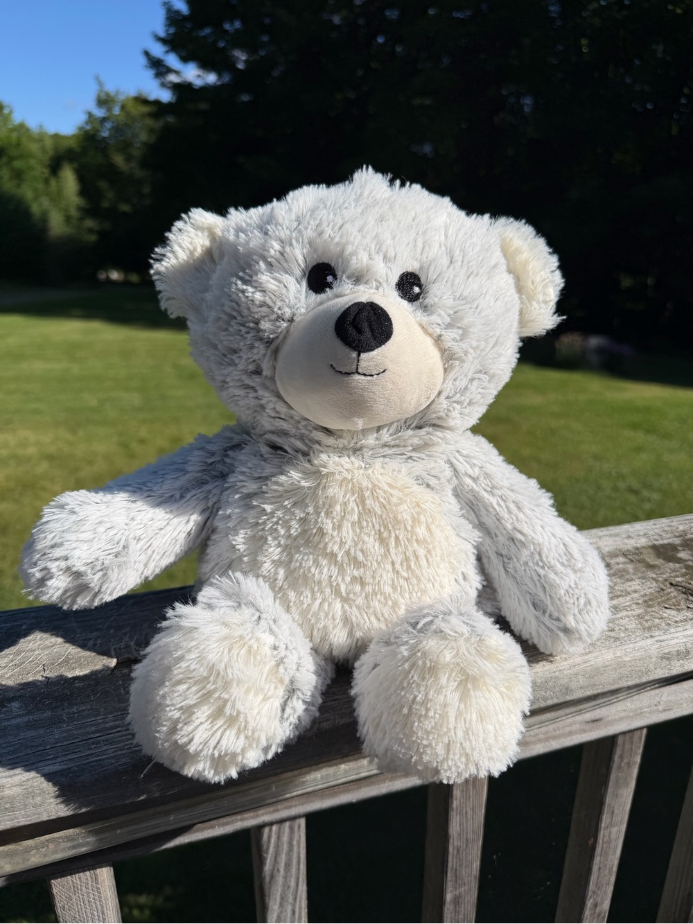 Warmies Gray Marshmallow Bear | Weighted Heat & Chill Lavender Plush